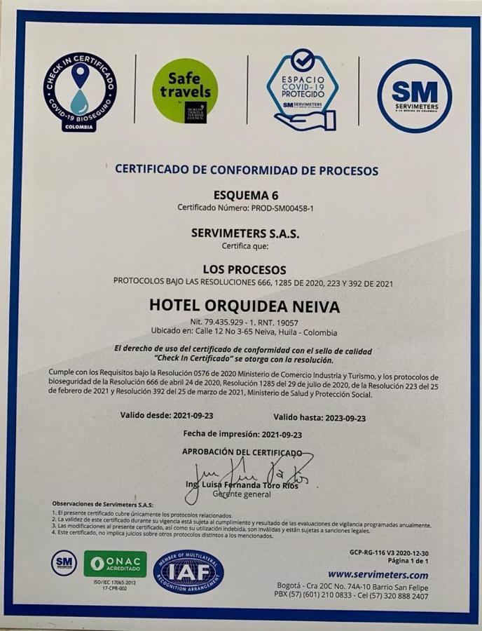 Hotel Orquidea Neiva Neiva  Ngoại thất bức ảnh